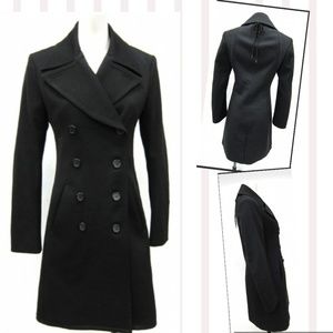 Alexander McQueen Black Double Breasted Coat